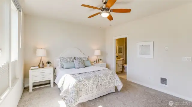 A 2nd view of the primary bedroom.