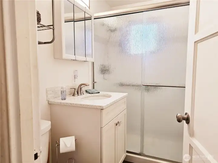 Nice updated bathroom.