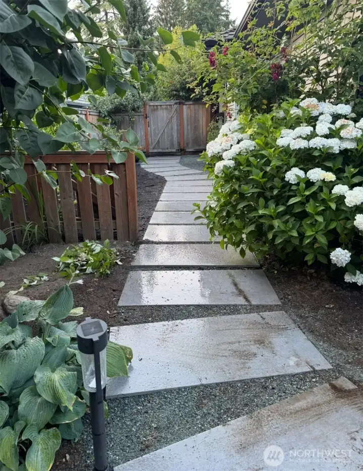 Here is another photo of the side garden landscaping.