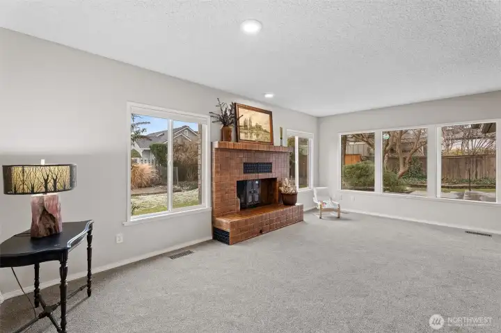 Large Great room with fireplace