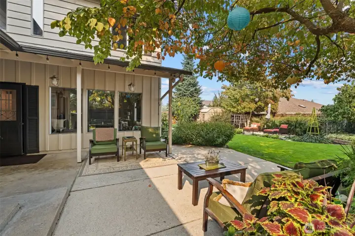 rear patio accessed from living room and great room