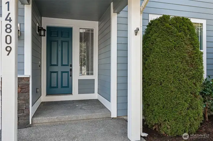 Inviting front porch entry