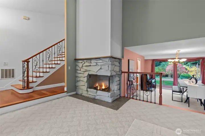 Magnificent floor-to-ceiling Fireplace