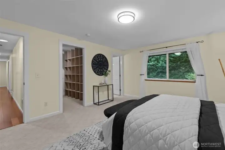 Primary Bedroom with En-suite bath and walk-in closet