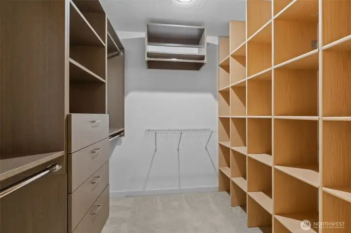 Primary Custom built Walk-in closet