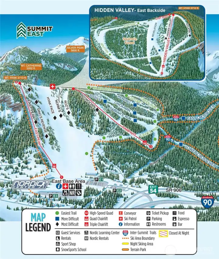Summit East Trail Map