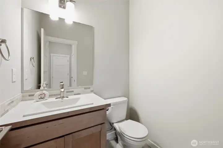 1/2 guest bathroom on main floor.