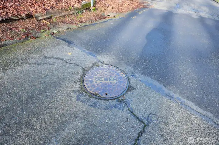 Sewer in street