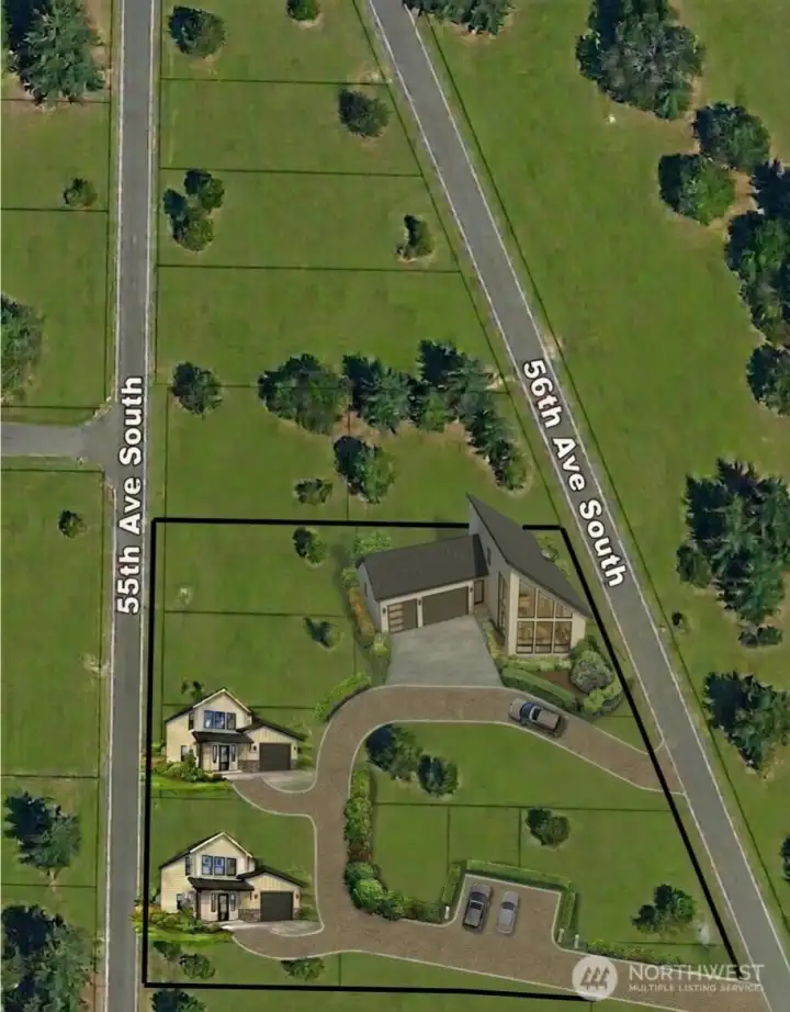 Build 1 large home & 2-4 DADU's / 5 structures total