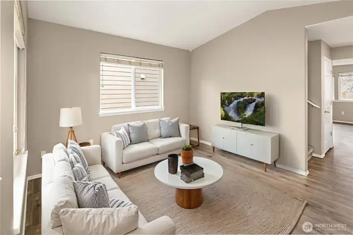 Formal living room virtually staged