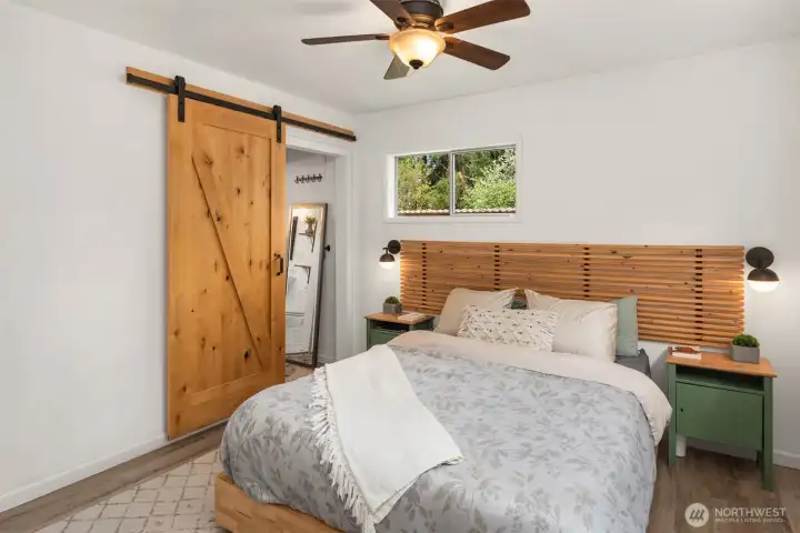 Ensuite bath entry off primary bedroom.