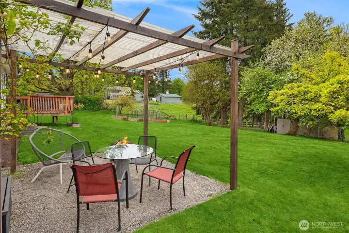 Gazebo found in backyard.