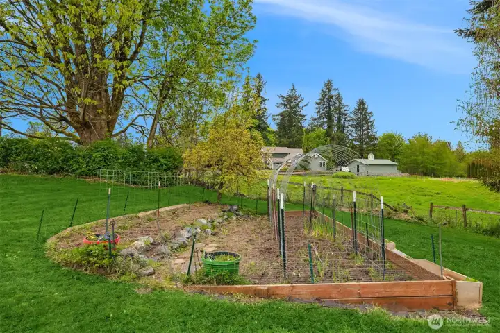 Gardening bed ready for you to use your imagination.