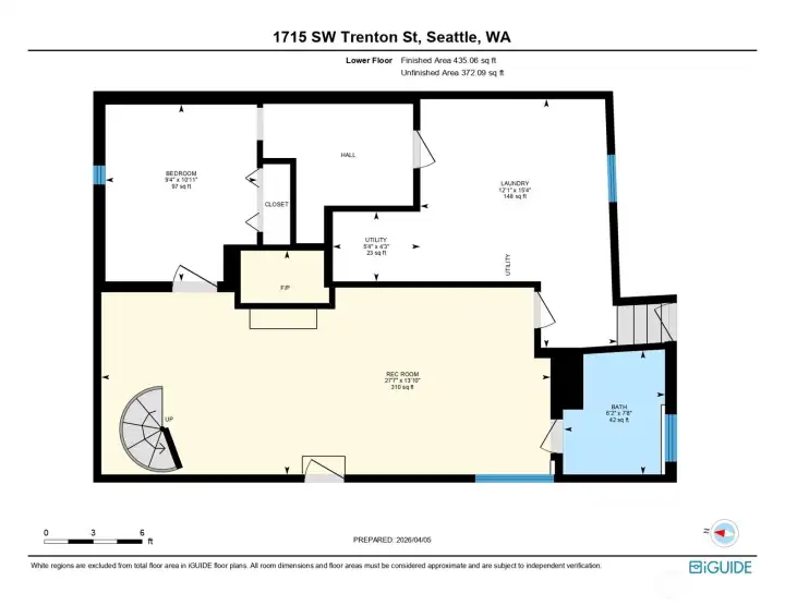 Lower level floor plan