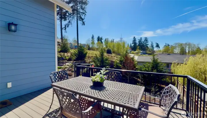 Main Level deck with phenomenal views of the designed, manicured gardens Main Level deck with phenomenal views of the designed, manicured gardens