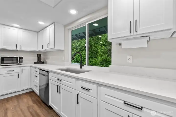 Updated kitchen with modern finishes.