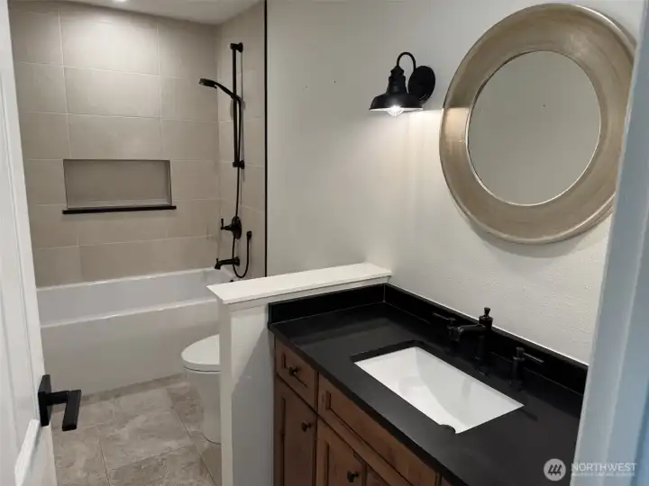Newly remodeled bathroom on the main floor
