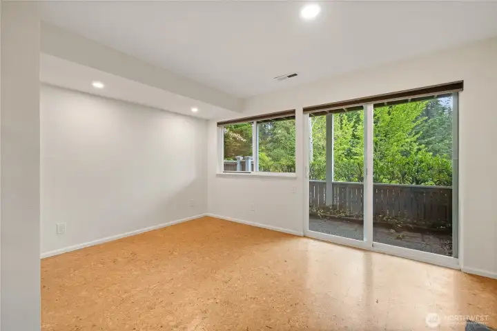 4th bedroom has a sliding door to the patio