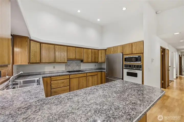 Lots of counter space and storage.