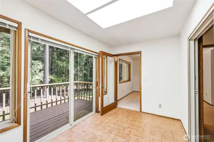 Small private deck off the primary bedroom.