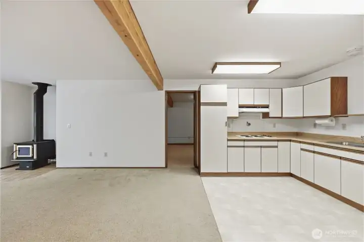 2nd kitchen area open to family room.