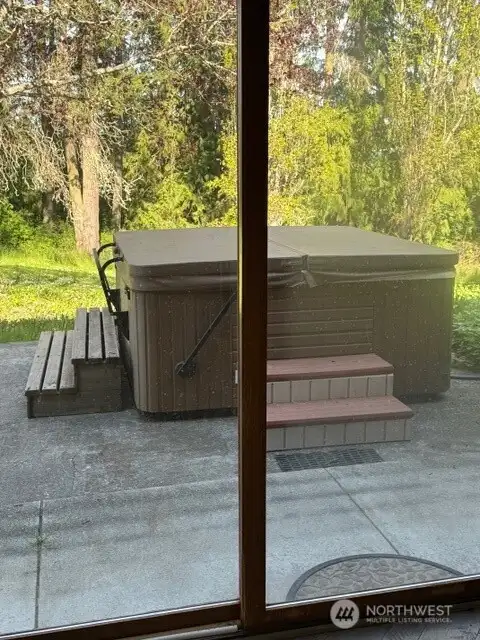 Hot tub off family room