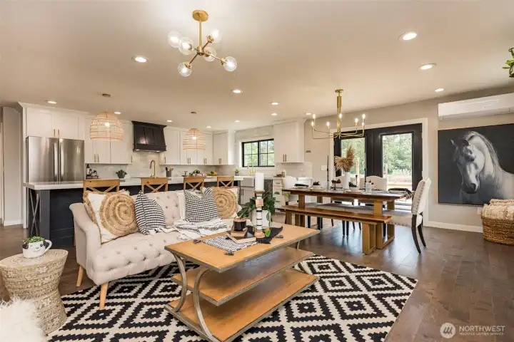 KITCHEN/LIVING ROOM/DINING ROOM