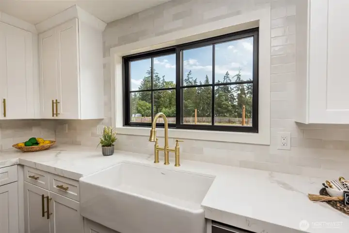 KITCHEN WINDOW OVERLOOKING YARD