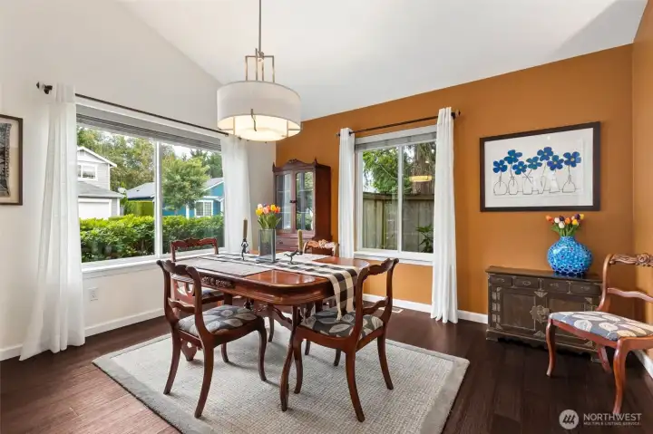 Find your favorite use for the ample dining space, ready for special dinners, antiques, a piano or convert to a multi-purpose space for play, yoga, exercise equipment, art and more. Find your favorite use for the ample dining space, ready for special dinners, antiques, a piano or convert to a multi-purpose space for play, yoga, exercise equipment, art and more.