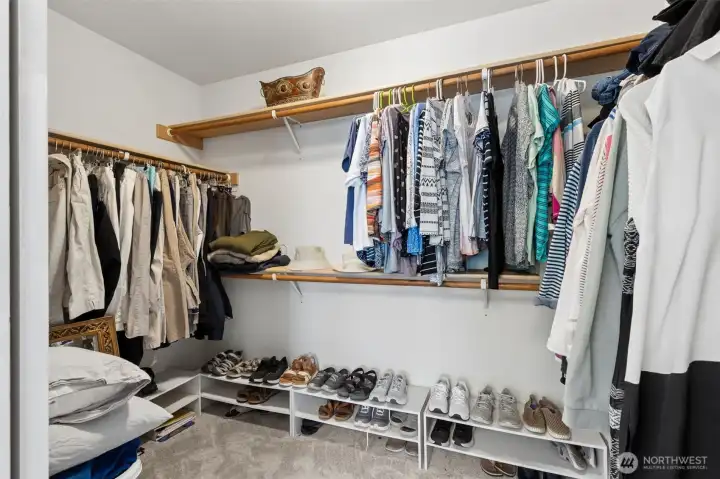 Find a place for indoor and outdoor gear four seasons of wardrobe, uniform storage, linens, storage and more in the enormous walk-in closet. Find a place for indoor and outdoor gear four seasons of wardrobe, uniform storage, linens, storage and more in the enormous walk-in closet.