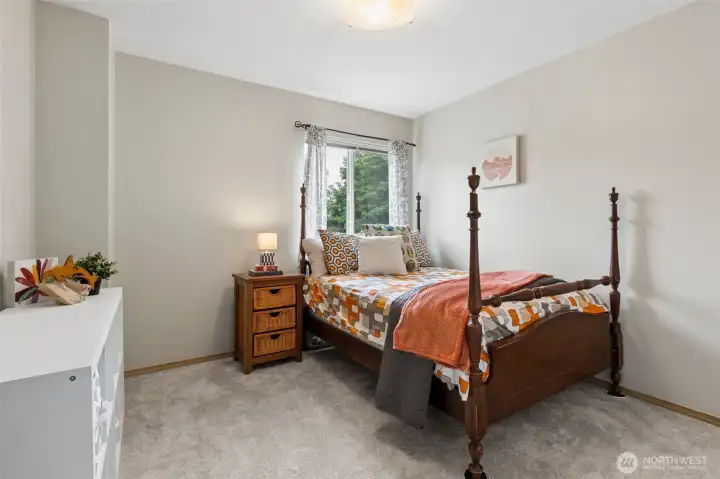 The third bedroom, one of two on the upper floor, also offers plenty of options for use and furniture. The extra large closets ready for daily use or seasonal storage. The third bedroom, one of two on the upper floor, also offers plenty of options for use and furniture. The extra large closets ready for daily use or seasonal storage.