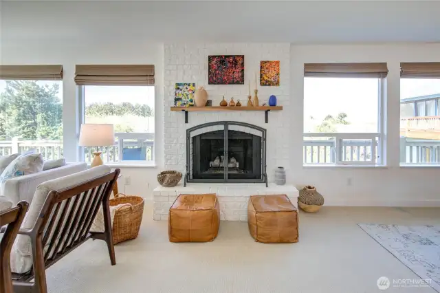 Propane fireplace