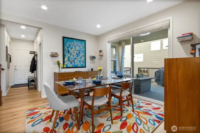 Plenty of dining space smartly designed between the kitchen, living room and second covered / outdoor patio.