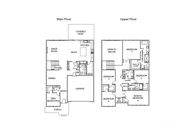 Actual floorplan of the Caslon! 3405 square feet.  6 bedrooms/2.75 baths.