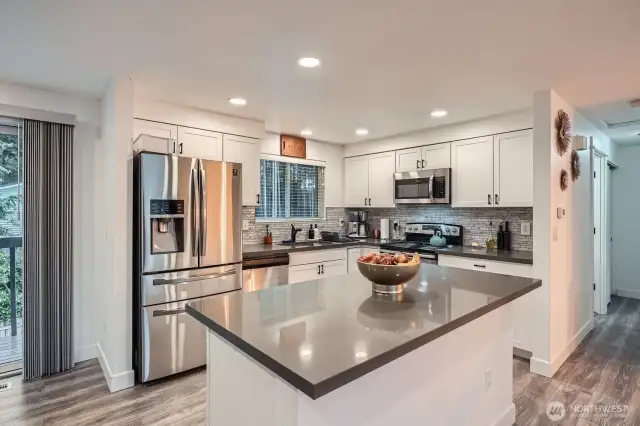 Kitchen with island.
