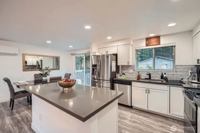 Kitchen with island.