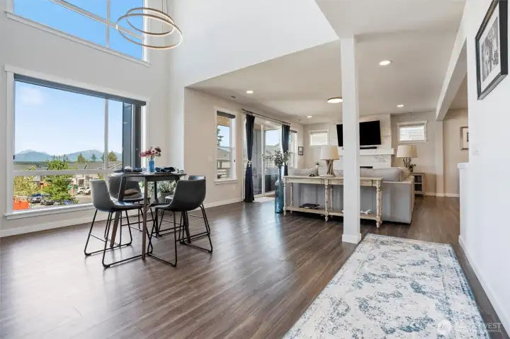 Mountain views while you dine.