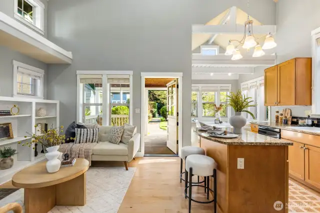 Great additional loft space above the eating area!
