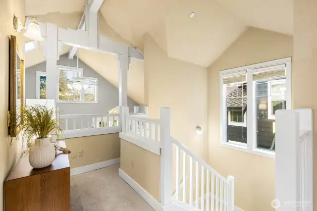 Here's where the first floor high ceilings come to rest