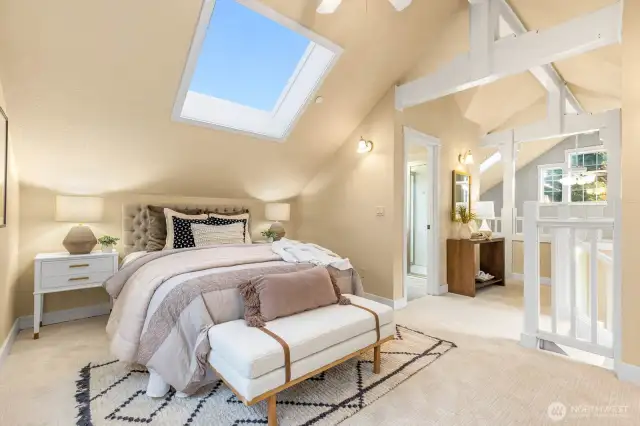 Spacious option as primary suite, guest room or office - take your pick
