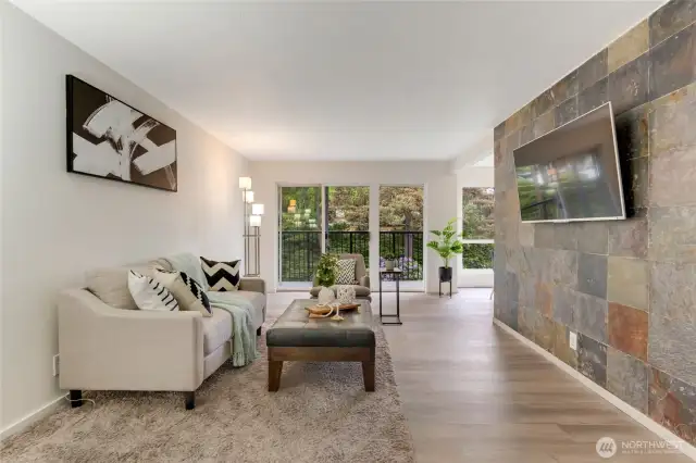 Living room with patio