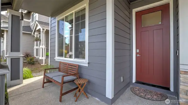 Welcoming front porch with space for seating—perfect for relaxing with a morning coffee or evening breeze