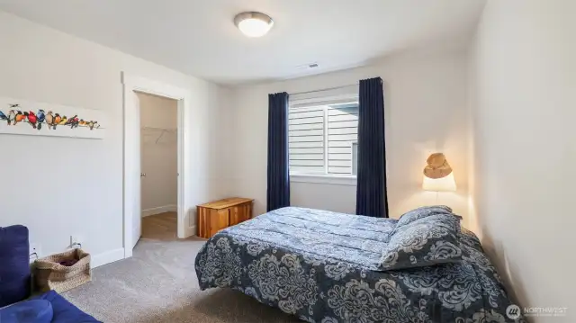 Bedroom #2 features a walk-in closet and ample space to comfortably accommodate your visitors