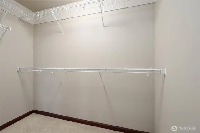 Walk-in closet in primary