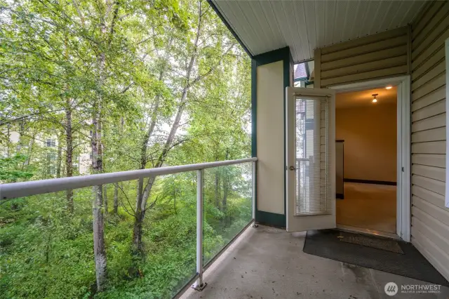 Deck with door into living area