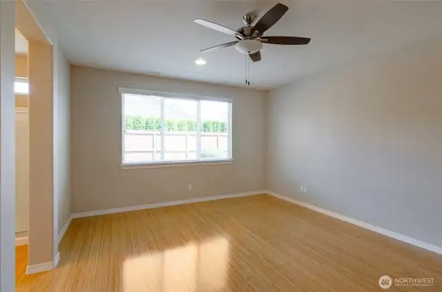 Another view of primary bedroom.  This room is larger than most and can fit the largest of bedroom sets, plus enough room for a sitting area.