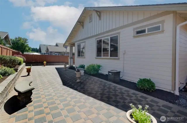 View of back of the home.  Loads of space for outdoor entertaining.