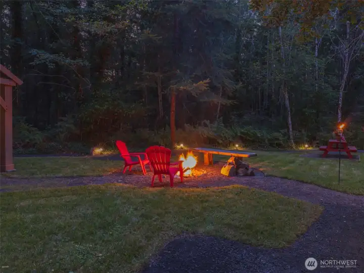 Enjoy a campfire for smores, star gazing and good conversations, all yours across the street
