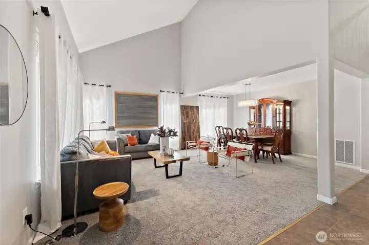 Entry leads into formal living room and formal dining room
