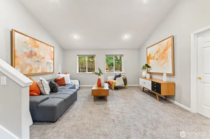 High ceilings and open space perfect for hanging out and watching movies